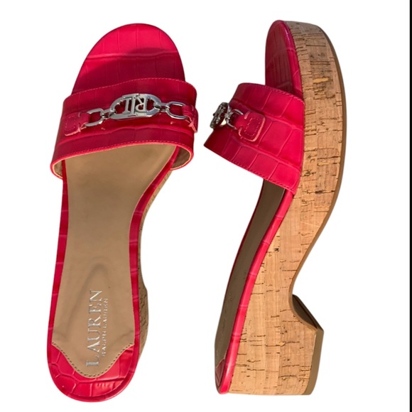 Ralph Lauren Roxanne Platform Sandal Women’s 9.5 - Picture 1 of 9